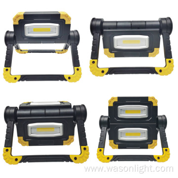 Wason 2*COB Portable 360 Free Rotation Folding Led Stand Working Light Car Repairing Emergency Job Site Led Flood Lights